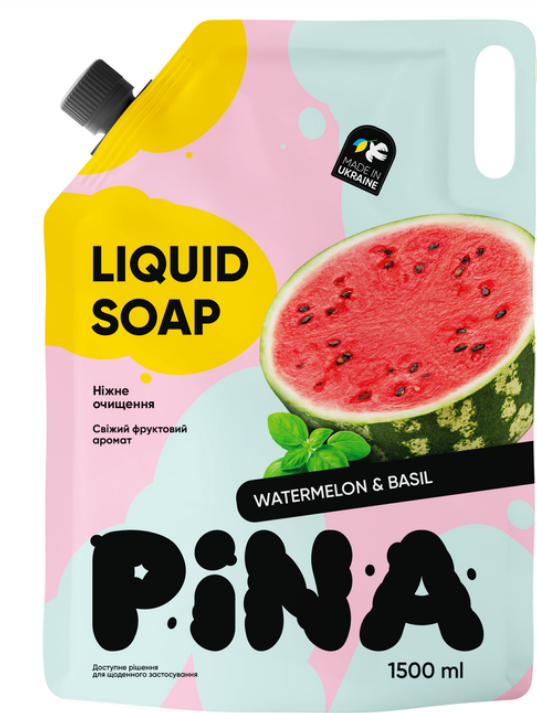 Pina рідке мило дой-пак 550мл Watermelon and basil